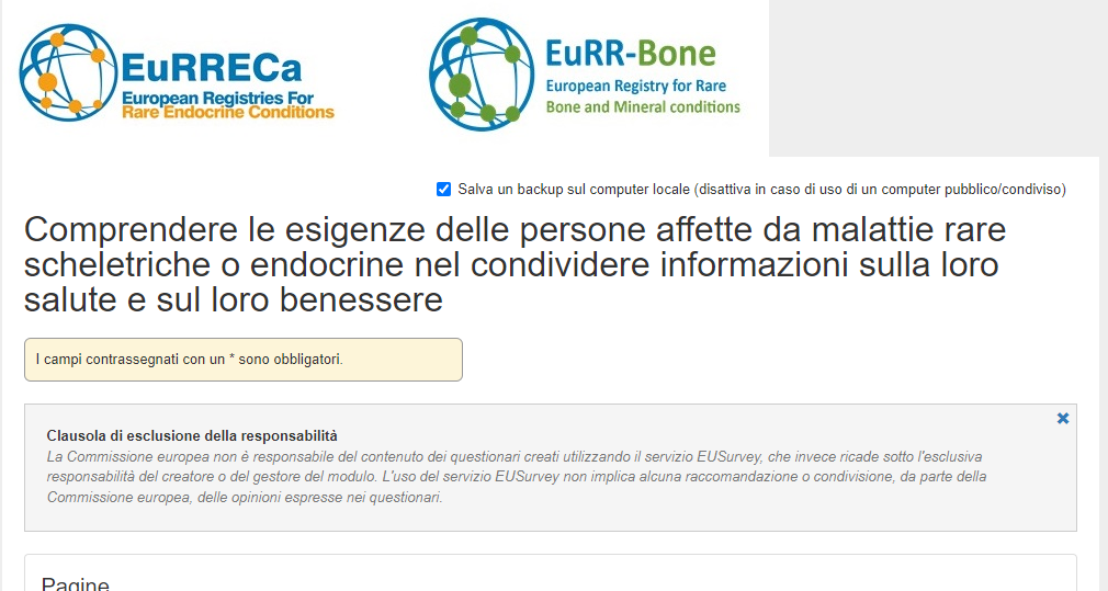 Compila il questionario EurR-Bone se sei un caregiver, una persona con acondroplasia